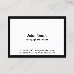 Black Border Mortgage Agent Business Card