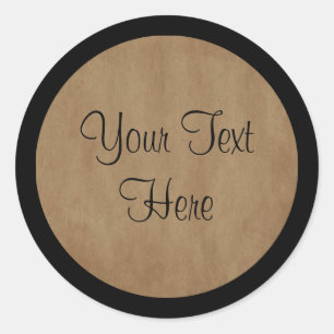 Black Border Old Paper Sticker