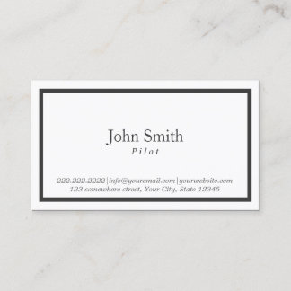 Black Border Pilot/Aviator Business Card