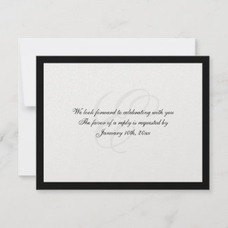 Black border shimmer traditional wedding response