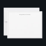 Black Border Vintage Typewriter Name Note Card<br><div class="desc">Black Border Vintage Typewriter Name Note Card</div>