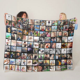 Black Borders 108 Photos Your Images Quotes or Art Fleece Blanket