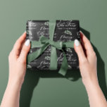 Black botanical elegant modern family gift wrap ti tissue paper<br><div class="desc">Sage green,  black,  brown green and grey elegant modern foliage eucalyptus watercolor botanical natural Christmas holiday gift blanket. Simple,  clean elegant minimal design.</div>