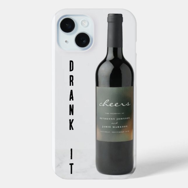 BLACK BOTTLE DRANK IT IN BLACK ..iPhone / iPad cas Case-Mate iPhone Case (Back)