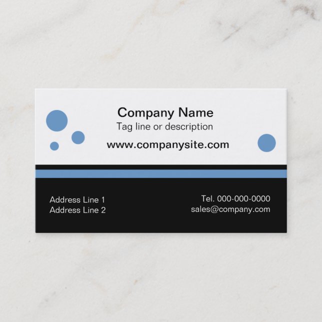 Black Bottom Business Card Templates (Front)