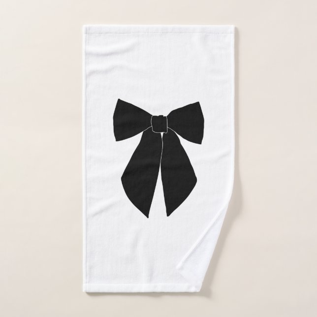 Black Bow Bath Towel Set (Hand Towel)