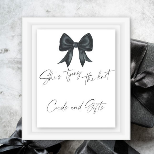 Black Bow Bridal shower Cards and Gifts Poster (Creator Uploaded)