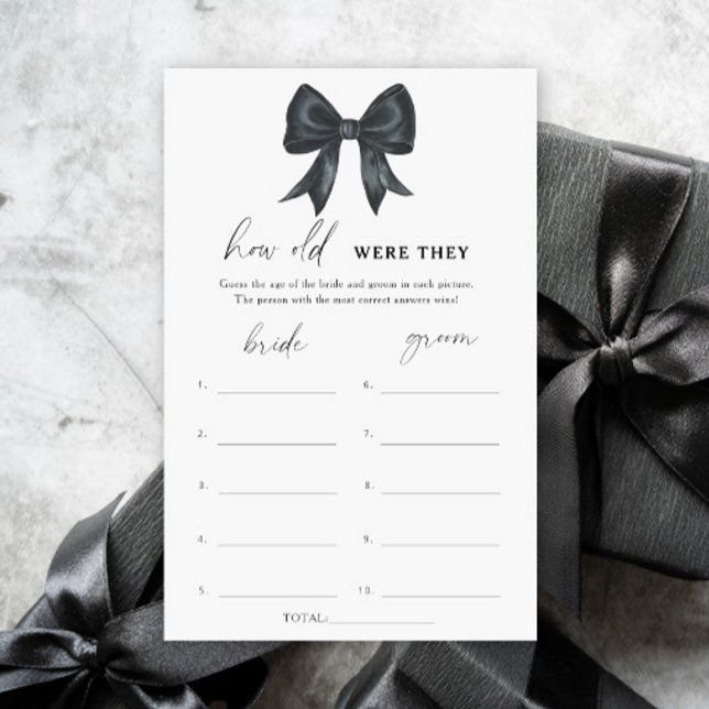 Black Bow Bridal Shower How old were they (Creator Uploaded)