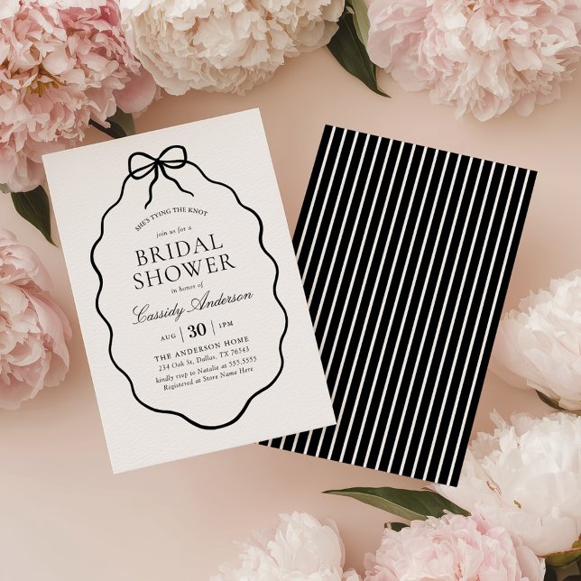 Black Bow Bridal Shower Invitation (Creator Uploaded)