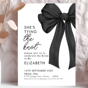Black Bow Bridal Shower  Invitation