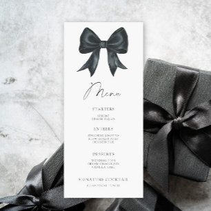 Black Bow Bridal shower menu