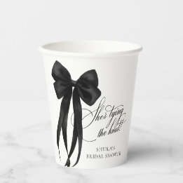 Black Bow Bridal Shower Paper Cup