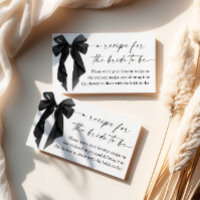 Black Bow Bridal Shower Recipe Request