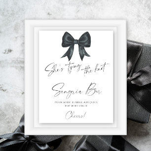 Black Bow Bridal shower sangria bar Poster