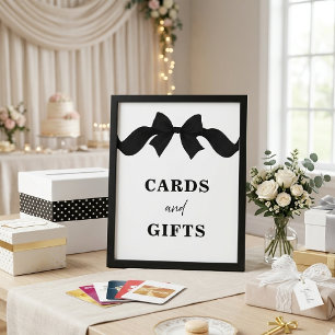 Black Bow Cards and Gifts Bridal Shower Sign
