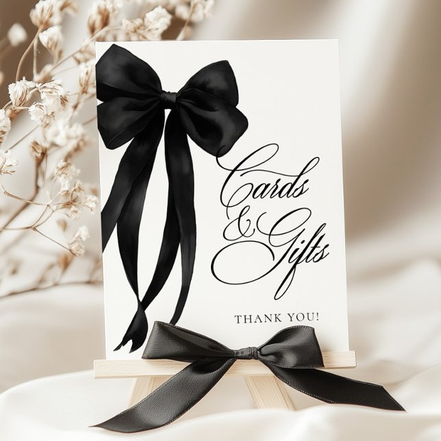 Black Bow Cards & Gifts Table Sign Poster (Creator Uploaded)