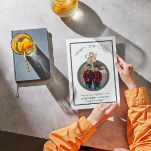 Black Bow Coquette Christmas Photo Card 