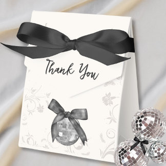 Black Bow Coquette Elegant Black Tie  Favour Box