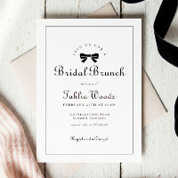 Black Bow Coquette Elegant Bridal Brunch