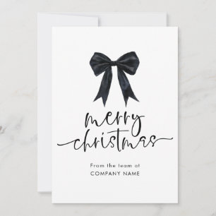 Black Bow Corporate QR logo Merry Christmas Holiday Card