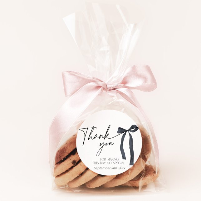 Black Bow Gothic Bridal Favour Sticker (Creator Uploaded)