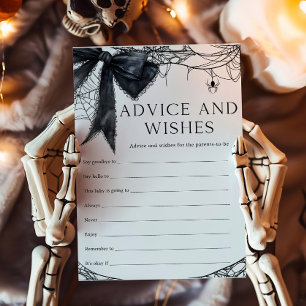 Black Bow Gothic Little Boo Advice and Wishes Game