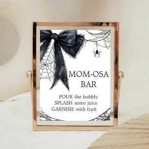 Black Bow Gothic Little Boo Mum Osa Bar Sign
