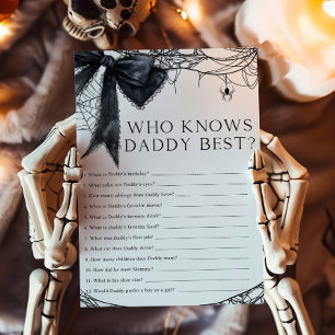 Black Bow Gothic Little Boo Who Knows Daddy Best