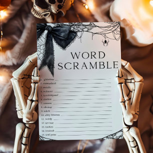 Black Bow Gothic Little Boo Word Scramble Game