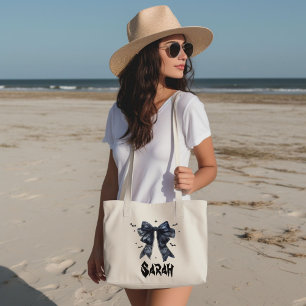 Black Bow Gothic Tote Bachelorette Bridesmaid gift