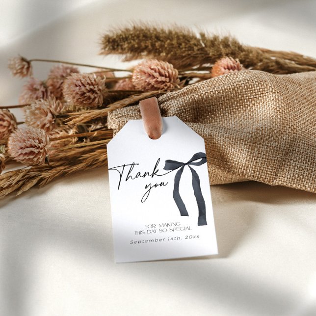 Black Bow Gothic Tying the Knot Gift Tag (Creator Uploaded)