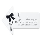 Black Bow Grad This Way To Gradation Party Arrow