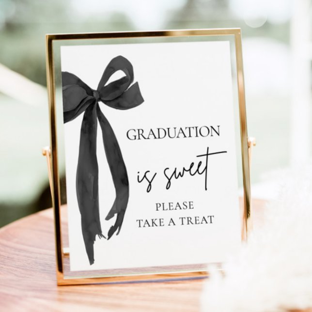 Black Bow Graduation is Sweet Please Take A Treat Poster (Creator Uploaded)