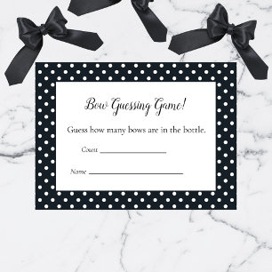 Black Bow Guessing Count Baby Shower Game Enclosure Card