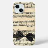 Black Bow On Vintage Sheet Music