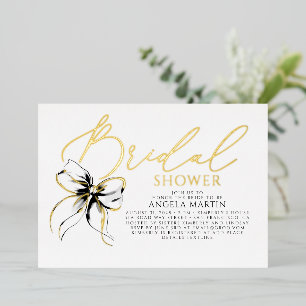 Black Bow She's Tying The Knot Bridal Shower