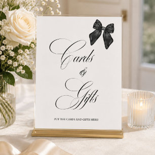 Black Bow She's Tying the Knot Bridal Shower  Acrylic Sign