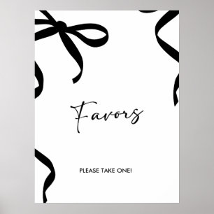 Black Bow She's Tying the Knot Bridal Shower Poster