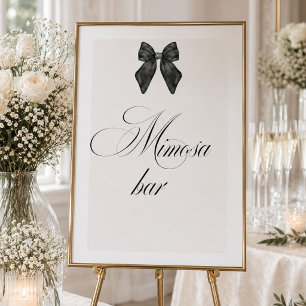 Black Bow She's Tying the Knot Bridal Shower  Poster