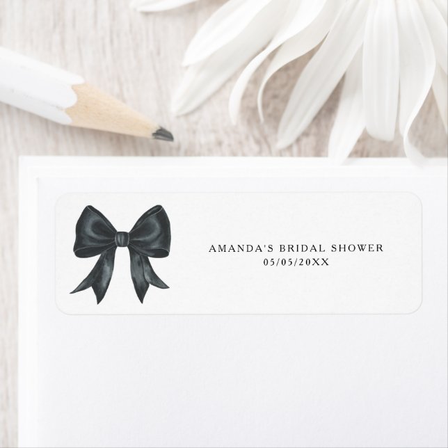 Black Bow Thank you Bridal shower  (Insitu)