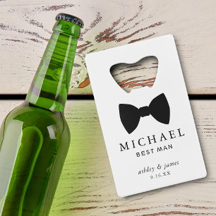Black Bow Tie Best Man Personalised Wedding
