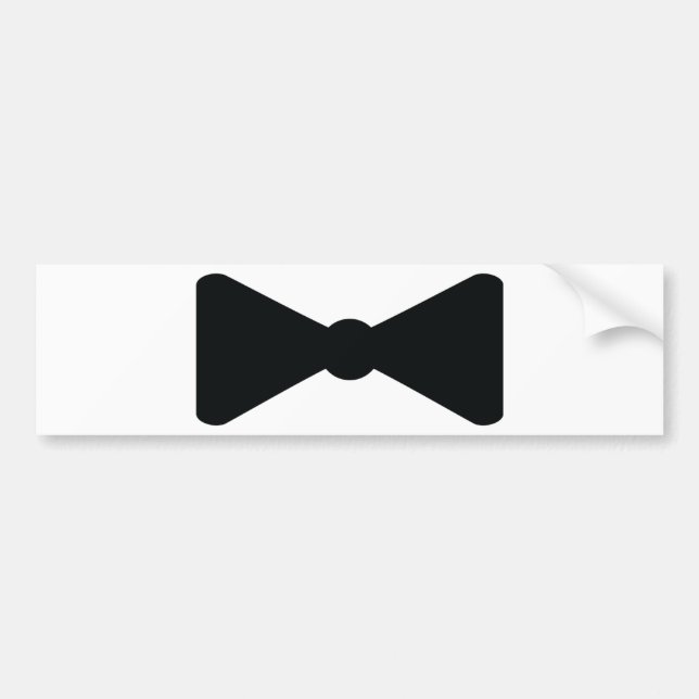 black bow tie icon bumper sticker (Front)