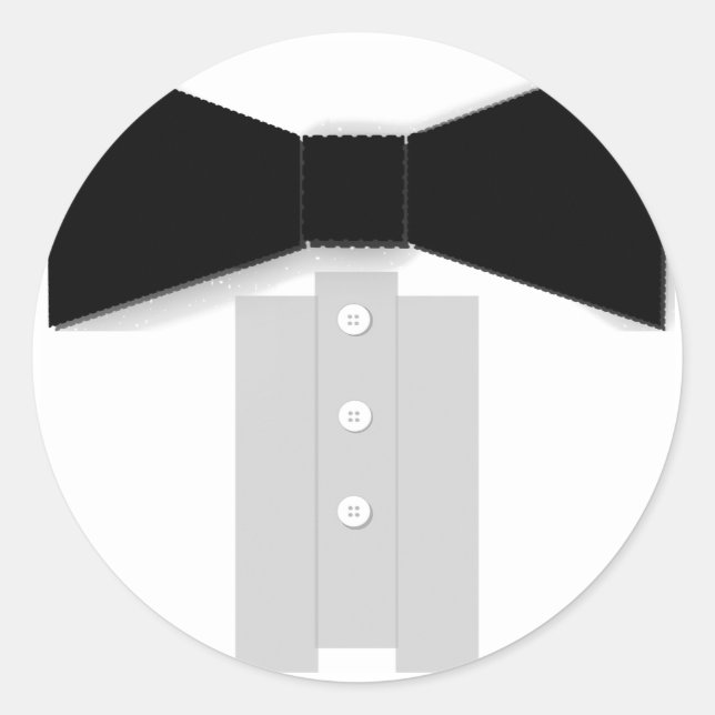 Black Bow Tie Stickers (Front)
