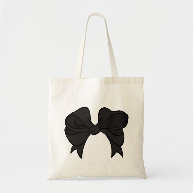 Black Bow Tote Bag (Front)