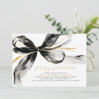 Black Bow Tying Up Her Thirties 40Th Birthday