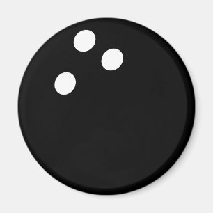black bowling ball icon magnet