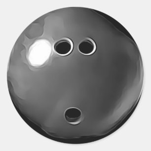 Black Bowling Ball Stickers