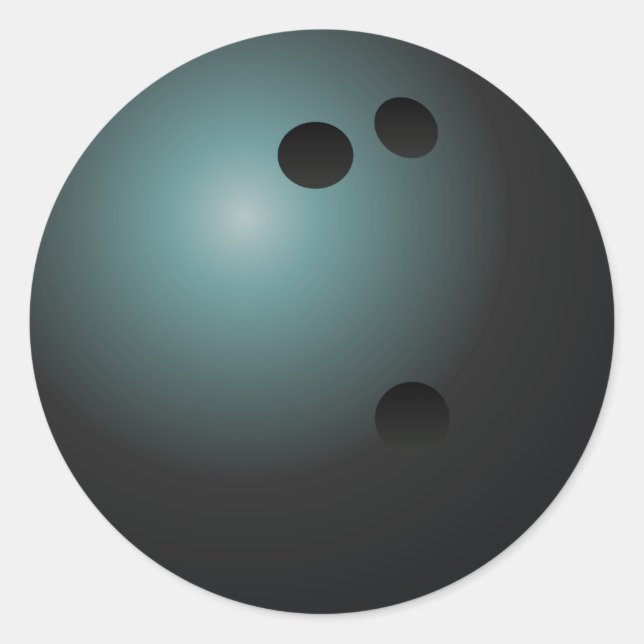 Black Bowling Ball Stickers (Front)