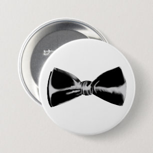 Black bowti 7.5 cm round badge
