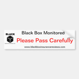 Black Box Car Sticker - Please Pass Carefully